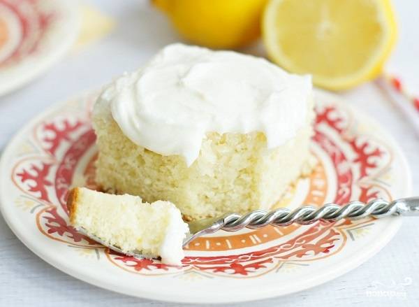 Лимонный пирог на сметане и сливочном масле