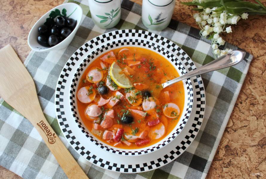 Суп солянка: рецепт приготовления