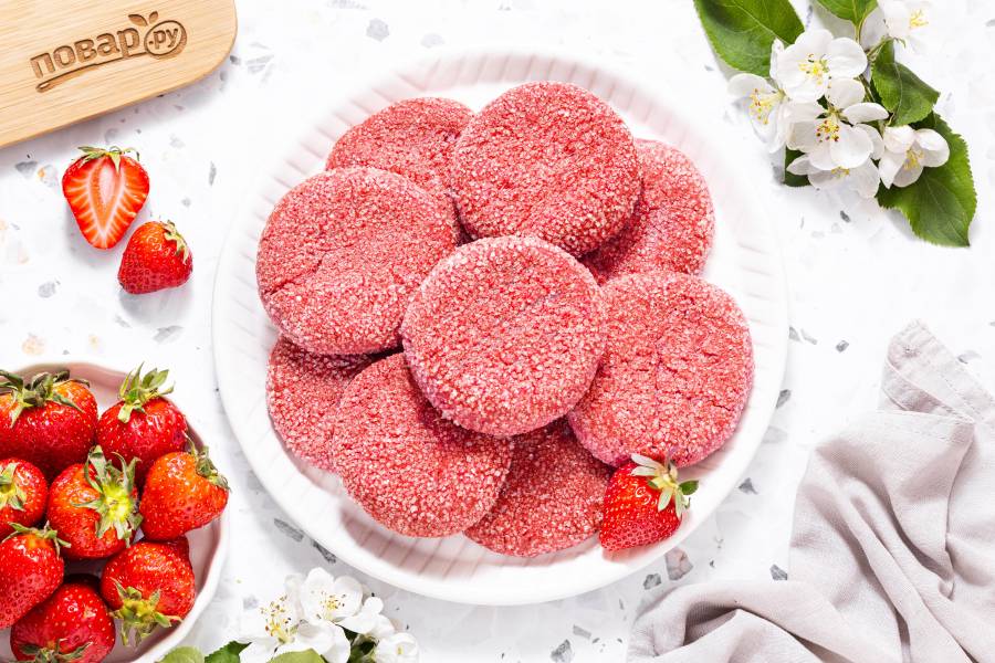 Клубничное печенье
