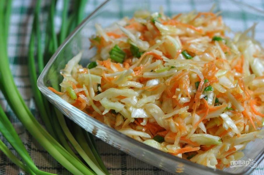 Салат из капусты и моркови пошаговый рецепт с фото