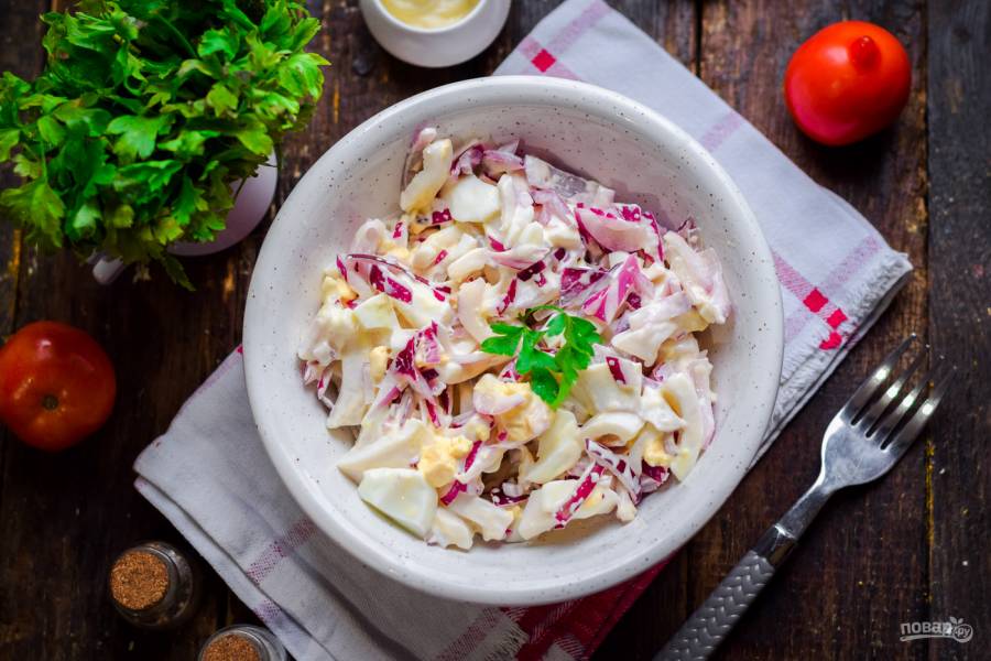 15 лучших рецептов салатов с креветками и кальмарами