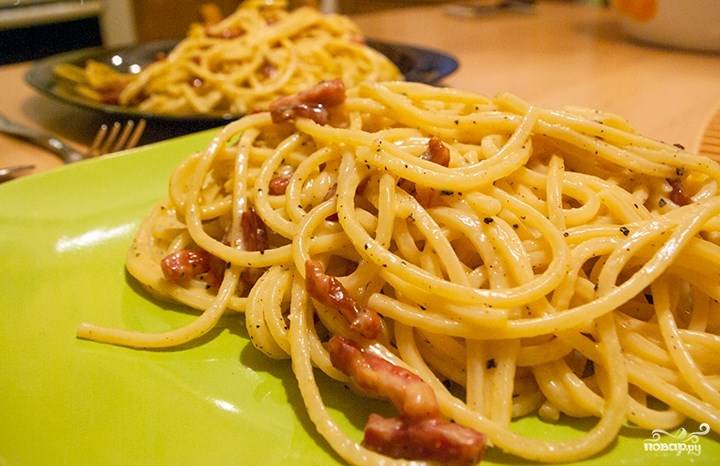 Спагетти под соусом Карбонара