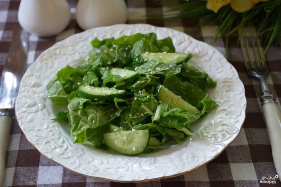 Диетический салат из пекинской капусты (ПП) — рецепт с фото