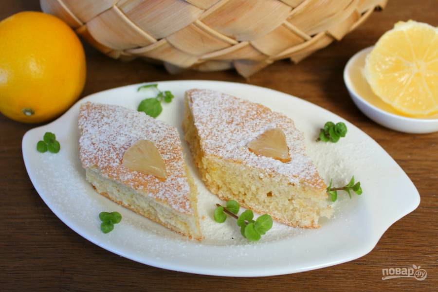 Очень вкусный лимонный пирог с меренгой