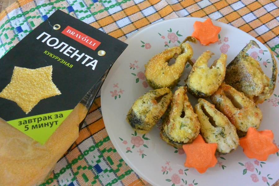 Щука в шубке из поленты "Bravolli"