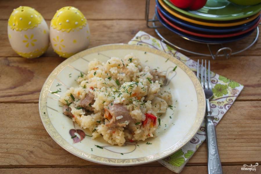 Рис с куриным филе в духовке – пошаговый рецепт приготовления с фото