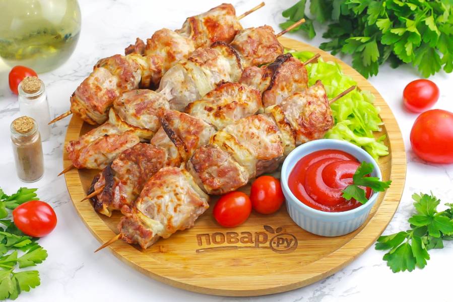 Шашлык из свинины в аэрогриле