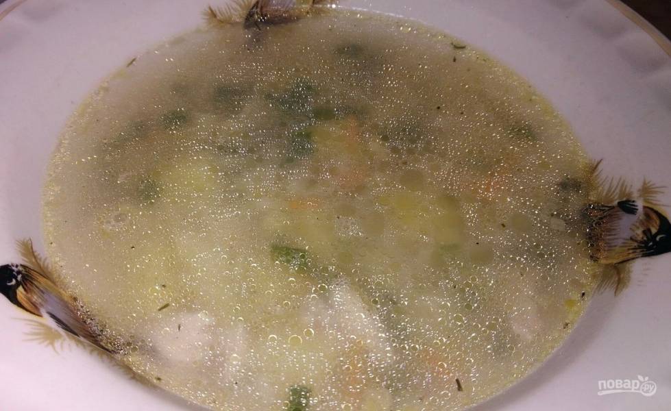 Простой суп с вермишелью