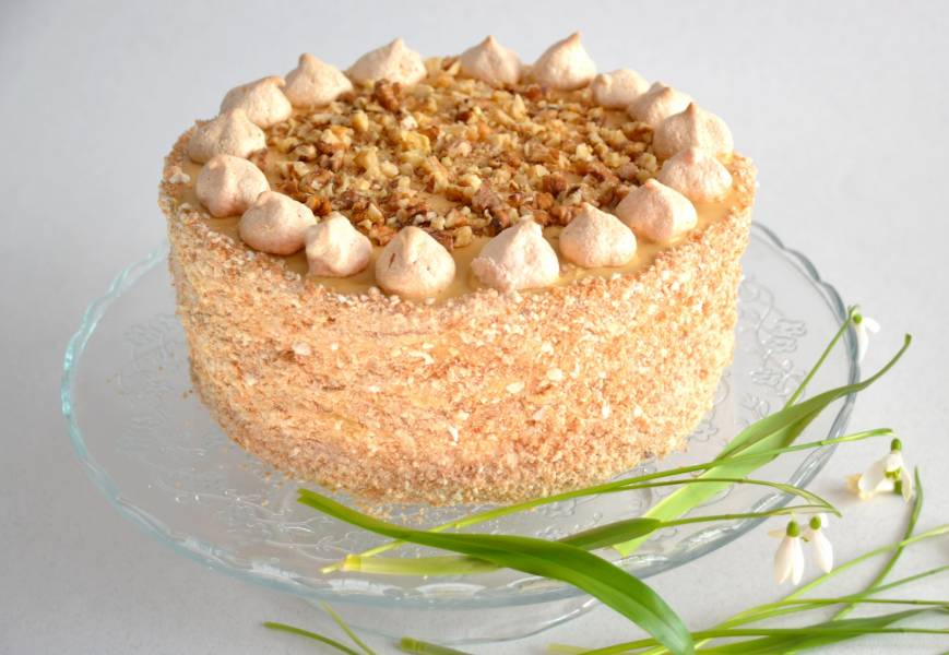 Бисквитный торт с вареной сгущенкой - пошаговый рецепт с фото на Повар.ру