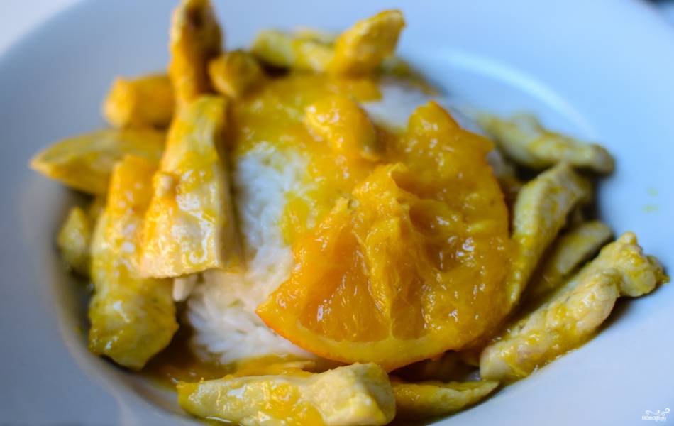Куриное филе в апельсиновом соусе
