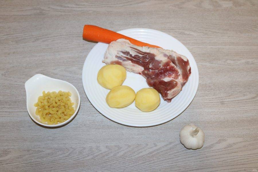 Суп с макаронами и картошкой