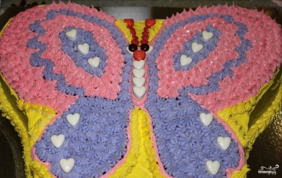 Торт с бабочками