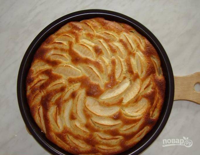 Пирог шарлотка с яблоками с разрыхлителем в духовке