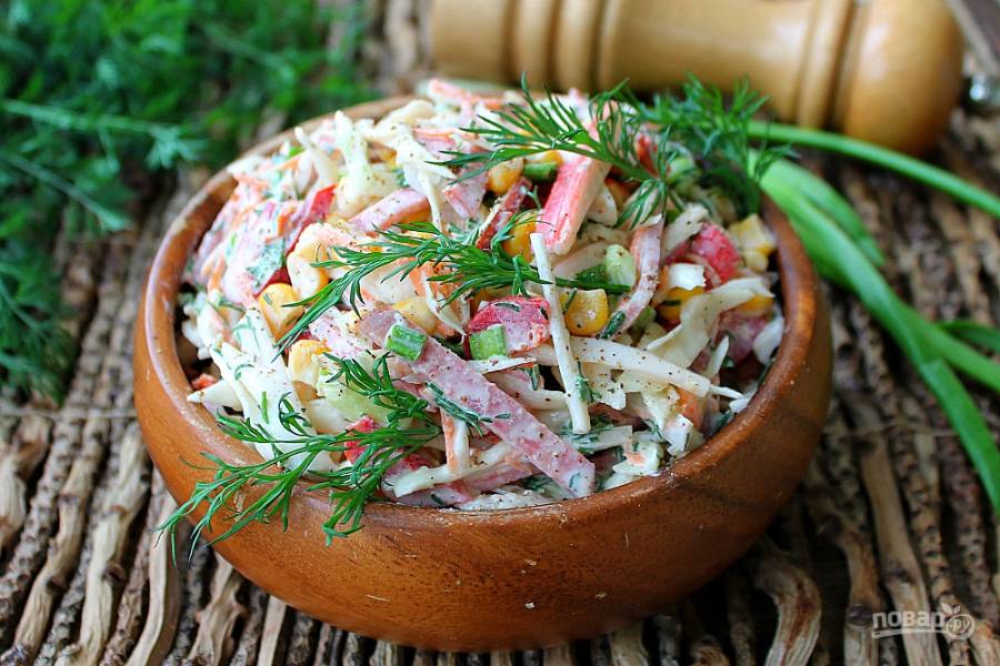 Салат с колбасой - рецептов с фото - aikimaster.ru