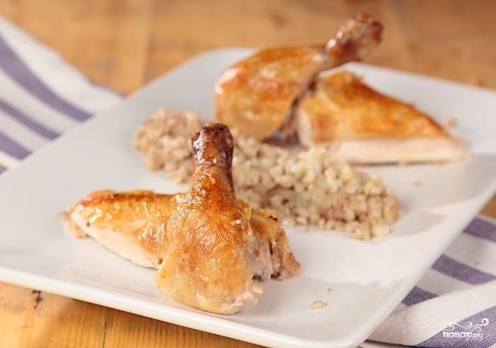 Фаршированная курица с перловкой и грибами – как приготовить – праздничное блюдо — Шуба
