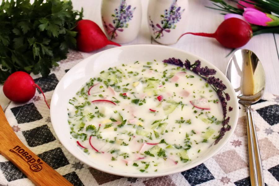 Окрошка кефирная рецепт – Русская кухня: Супы. «Еда»