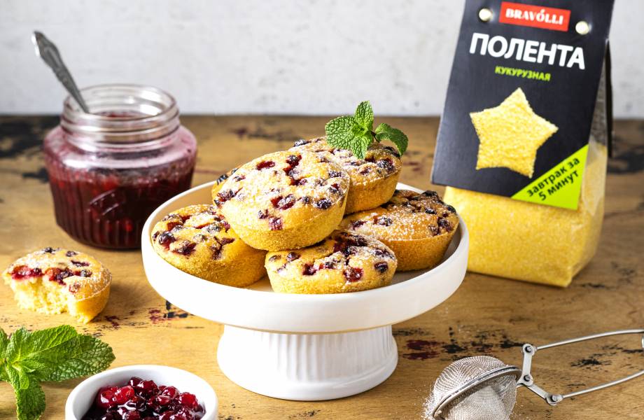 Кексы с полентой "Bravolli"