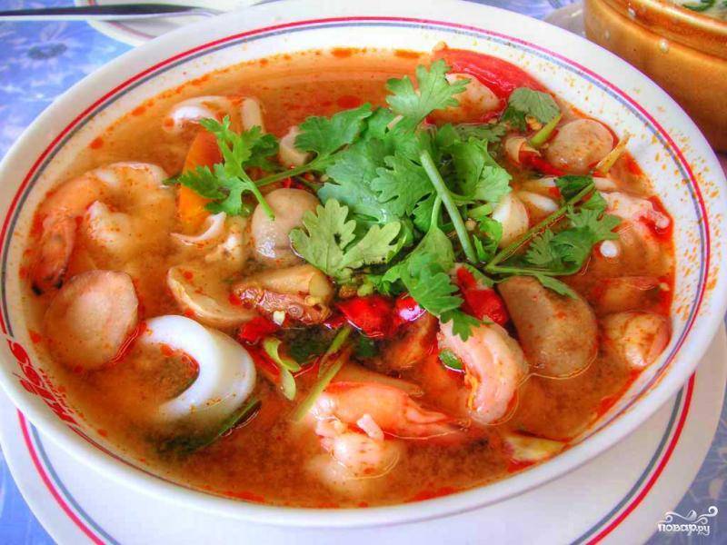 Испанский суп с морепродуктами
