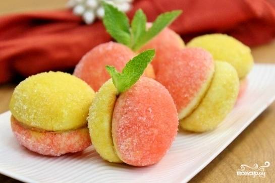 Готовим печенье персики – пошаговый рецепт с фото