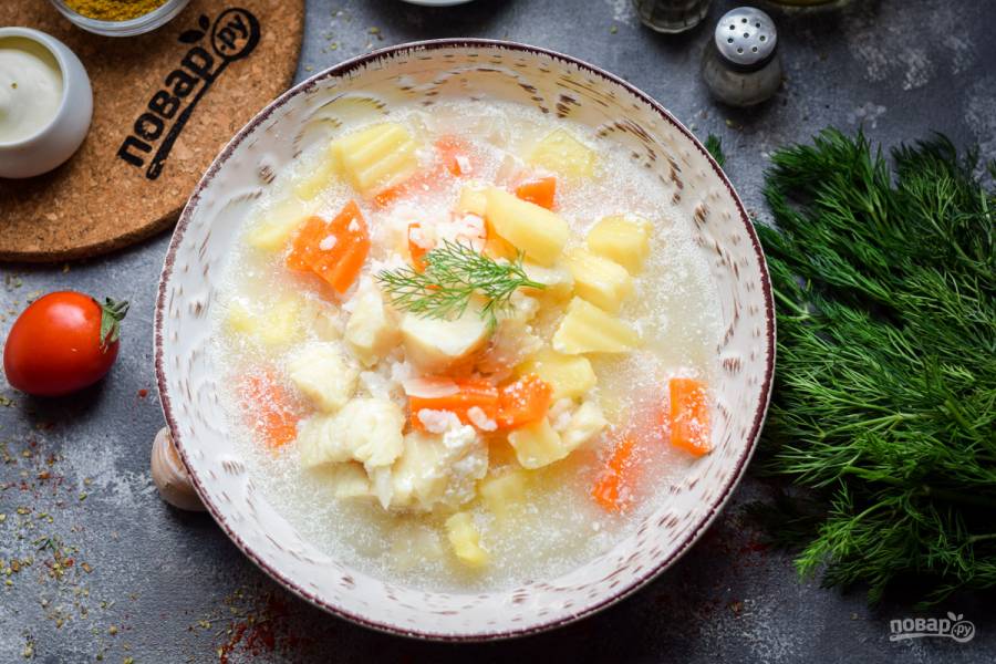 Рецепт Грибной суп со сметаной гр.. Калорийность, химический состав и пищевая ценность.