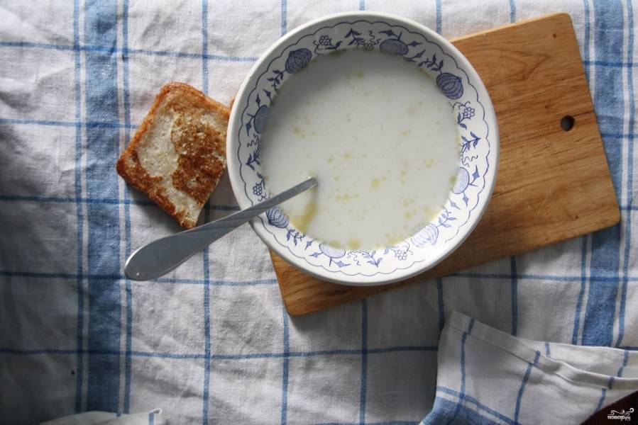 Суп с рожками