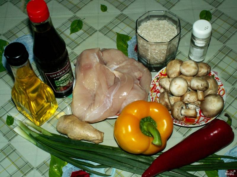 Рис с овощами и грибами рецепт