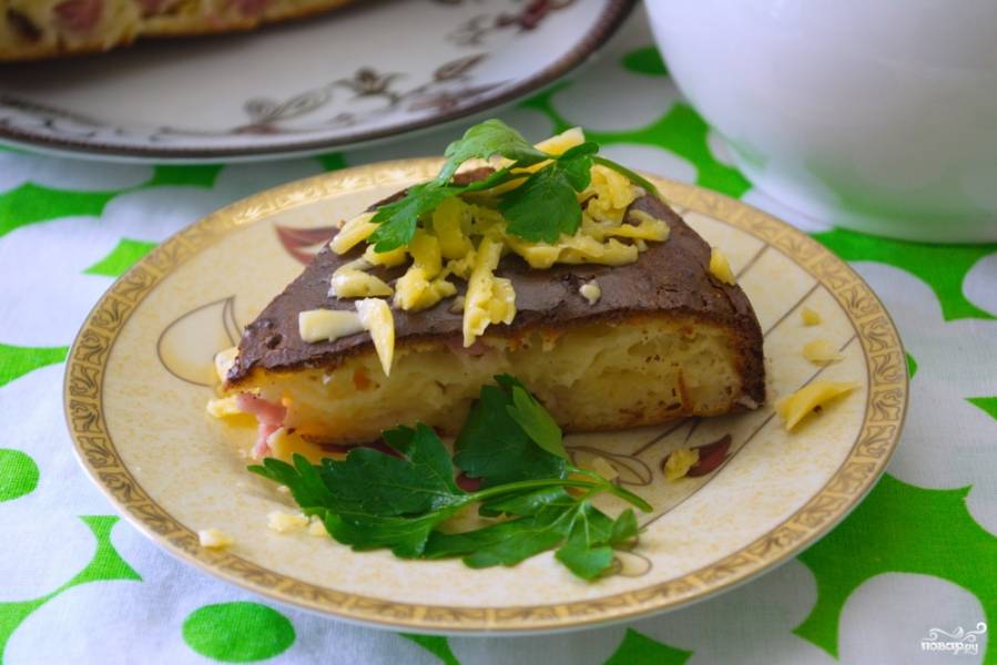 Пирог к завтраку с ветчиной, сыром и зеленью — пошаговый рецепт | natali-fashion.ru