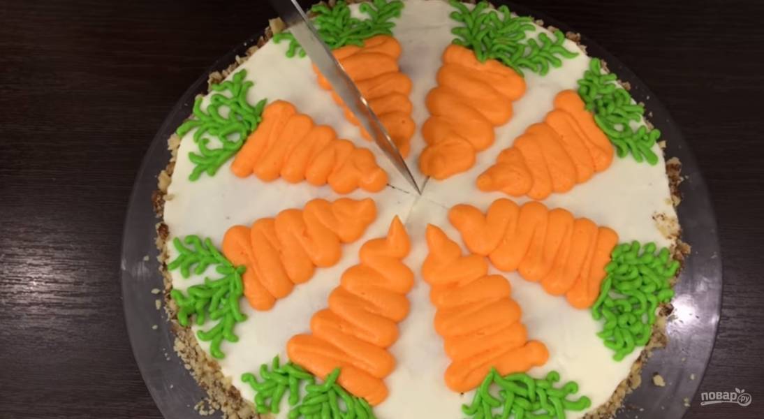 Простой рецепт морковного торта