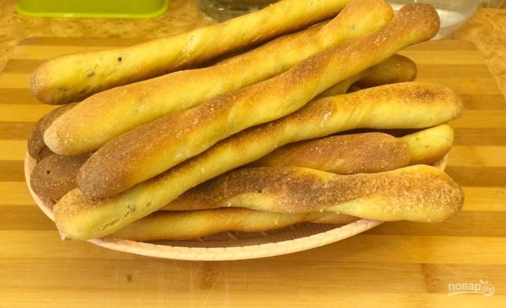Хлебные палочки гриссини – простой пошаговый рецепт приготовления с фото