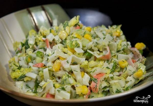 Крабовый салат без крабовых палочек🦀 - рецепт веганский (постный)