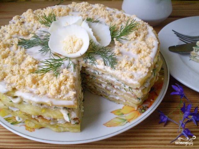 Вкуснейший Кабачковый торт с плавленным сыром и овощами: пошаговый рецепт с фото