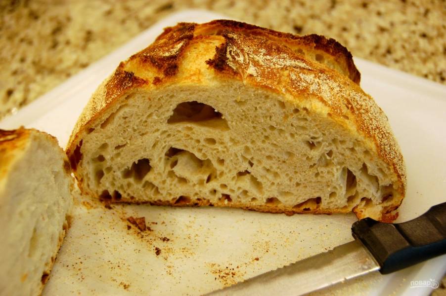 хлеб с хрустящей корочкой в духовке в домашних условиях простой рецепт | Дзен