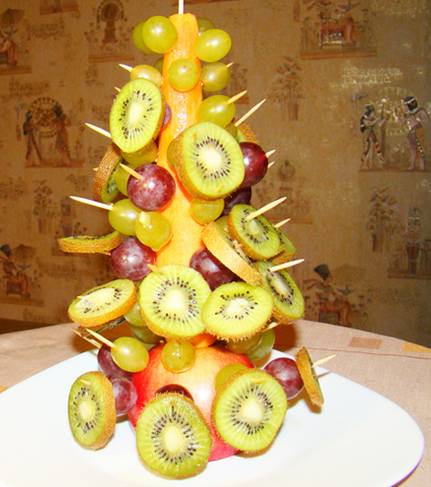 Елка из фруктов – пошаговый рецепт с фото, как сделать фруктовое украшение на Новый год