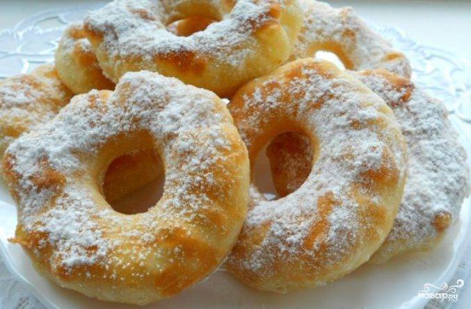 Пончики на кефире – простой и вкусный рецепт, как приготовить пошагово