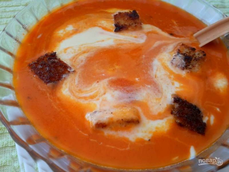 Крем-суп из свежих томатов