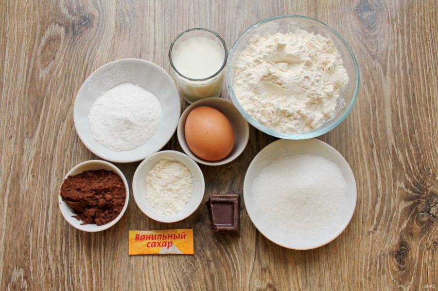 Подготовьте все необходимые ингредиенты для приготовления торта "Риго Янчи".