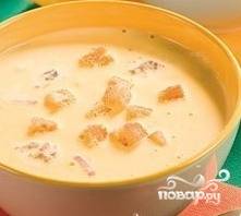 Сырный суп с копченостями