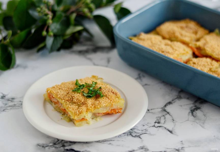 Картофельная запеканка с минтаем – кулинарный рецепт