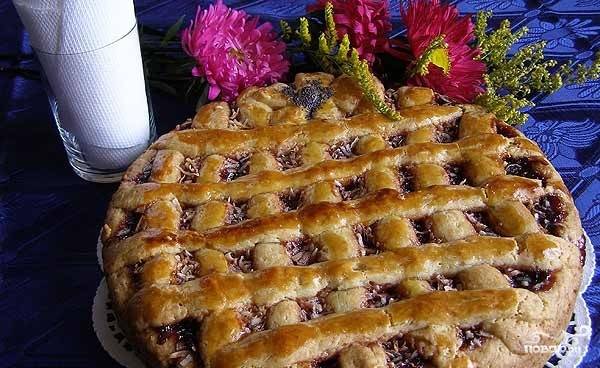 Открытый пирог с яблочным повидлом, пошаговый рецепт на ккал, фото, ингредиенты - Елена-Sh