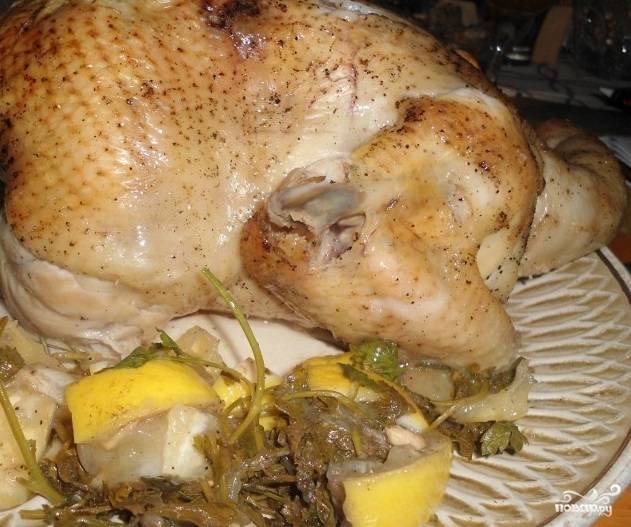 Курица, запеченная в рукаве в духовке