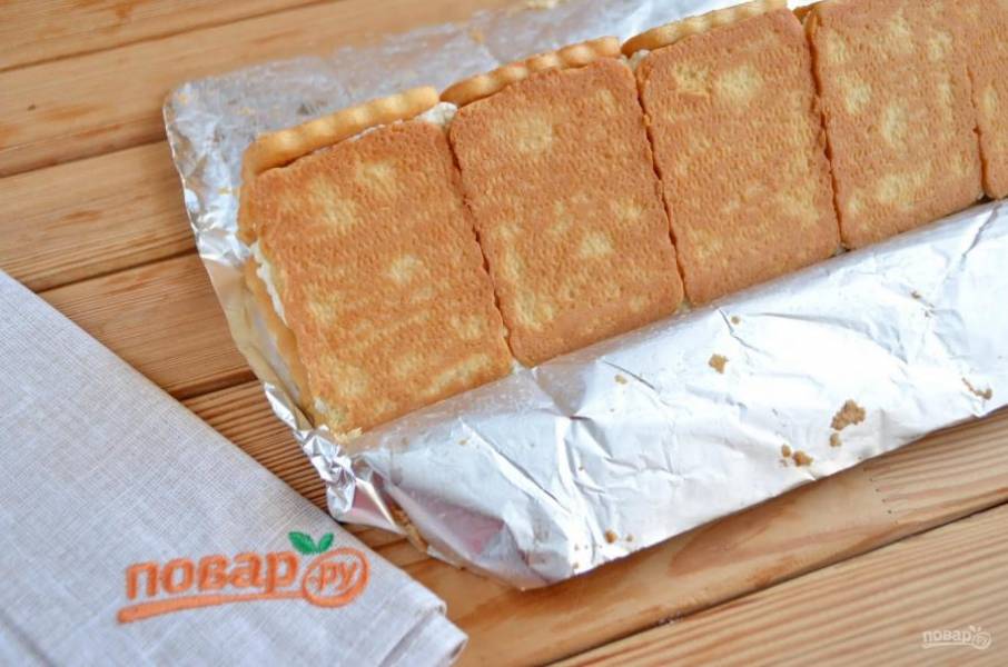 Торт «Шалаш» из печенья и творога — рецепт с фото