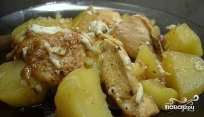 Курица с картошкой в фольге в духовке — Фото рецепт: