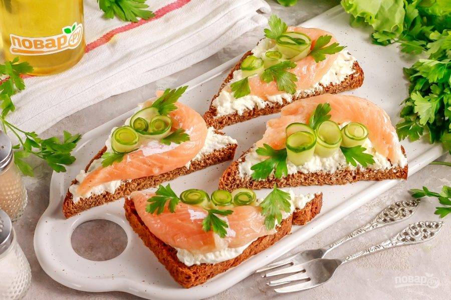Сэндвичи с семгой и творожным сыром рецепт – Скандинавская кухня: Сэндвичи. «Еда»