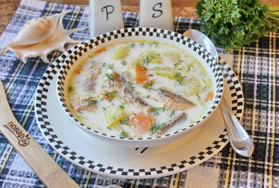 Сливочный суп с красной рыбой – пошаговый рецепт приготовления с фото