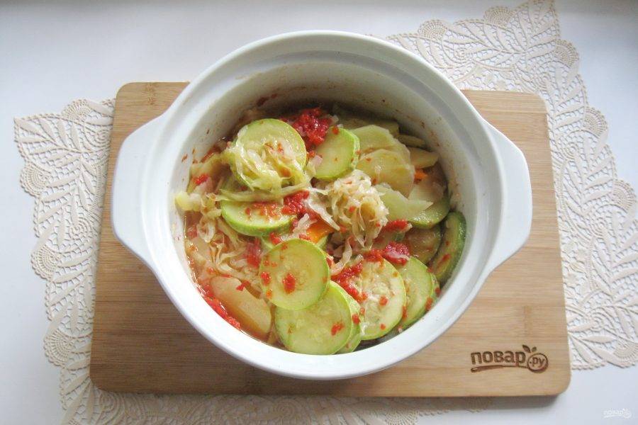 Рецепт овощного рагу с капустой