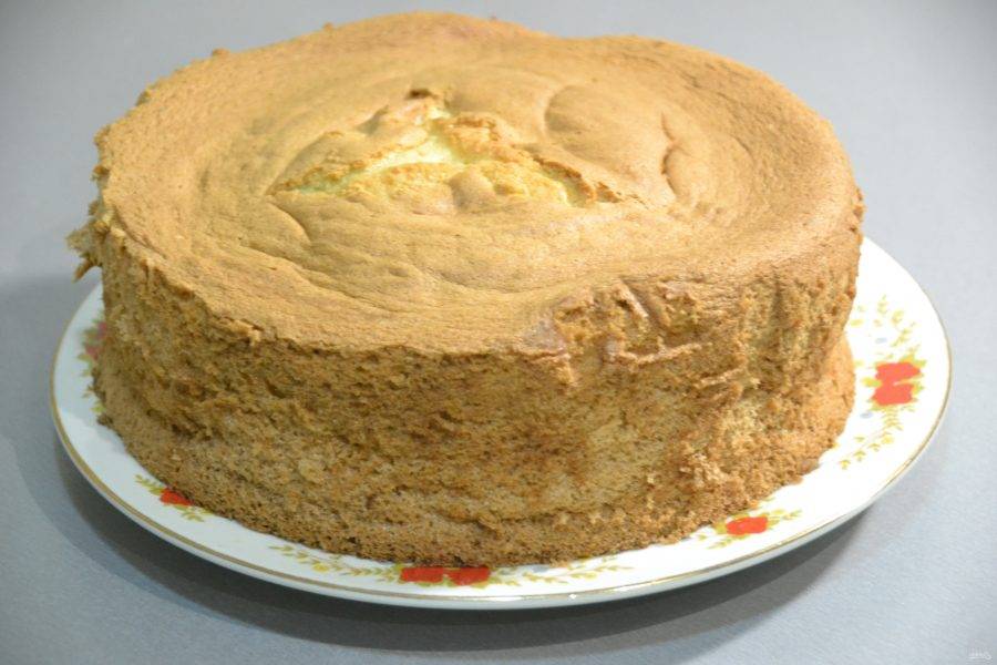 Пышный классический бисквит для торта на кефире