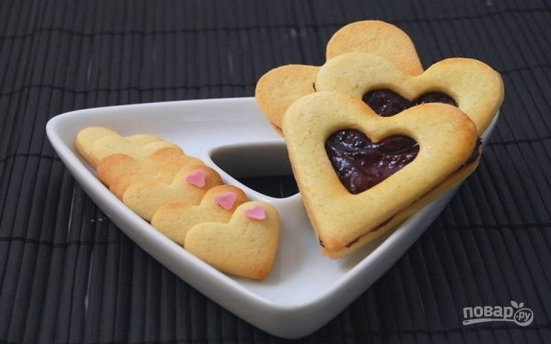 Ингредиенты для печенья «Сердечки» ко дню Святого Валентина