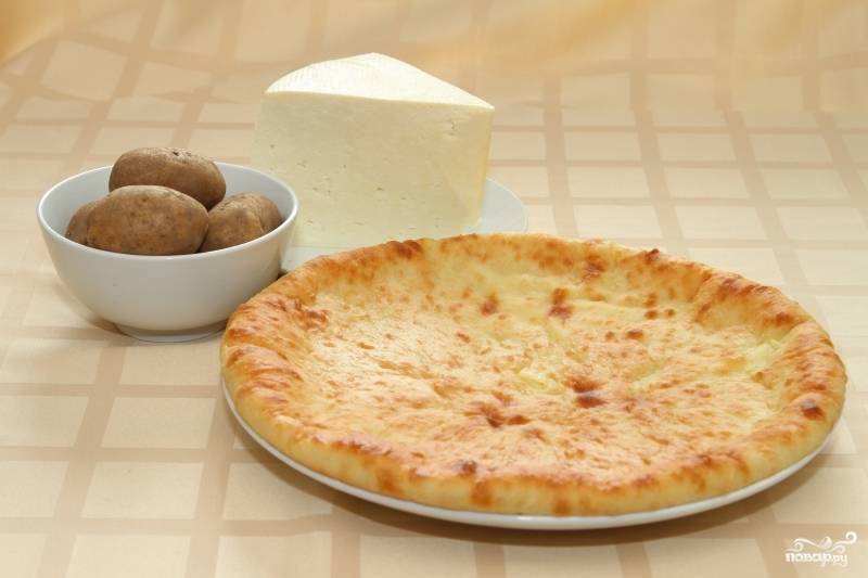 Осетинский пирог с картошкой и сыром сулугуни и адыгейским рецепт с фото пошагово