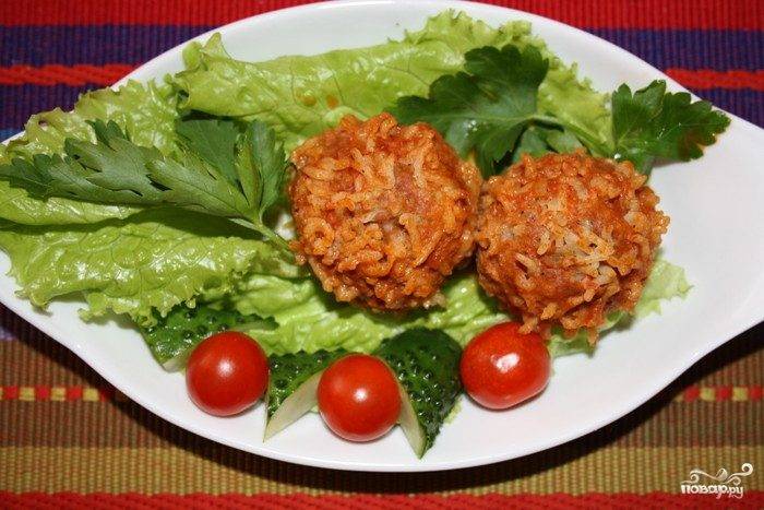 Ежики из индейки с рисом