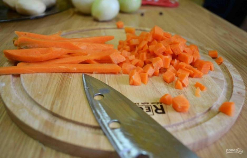 С морковью и луком сделайте тоже самое.